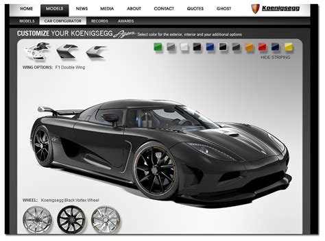 create your own koenigsegg agera.